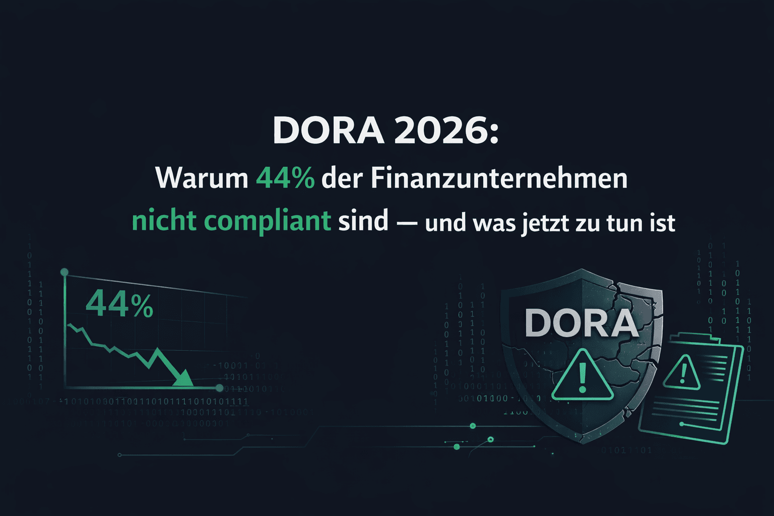 DORA 2026: Warum 44% der Finanzunternehmen nicht compliant sind — und was jetzt zu tun ist