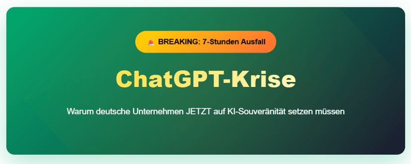 ChatGPT outage: Why German companies need their own AI solutions