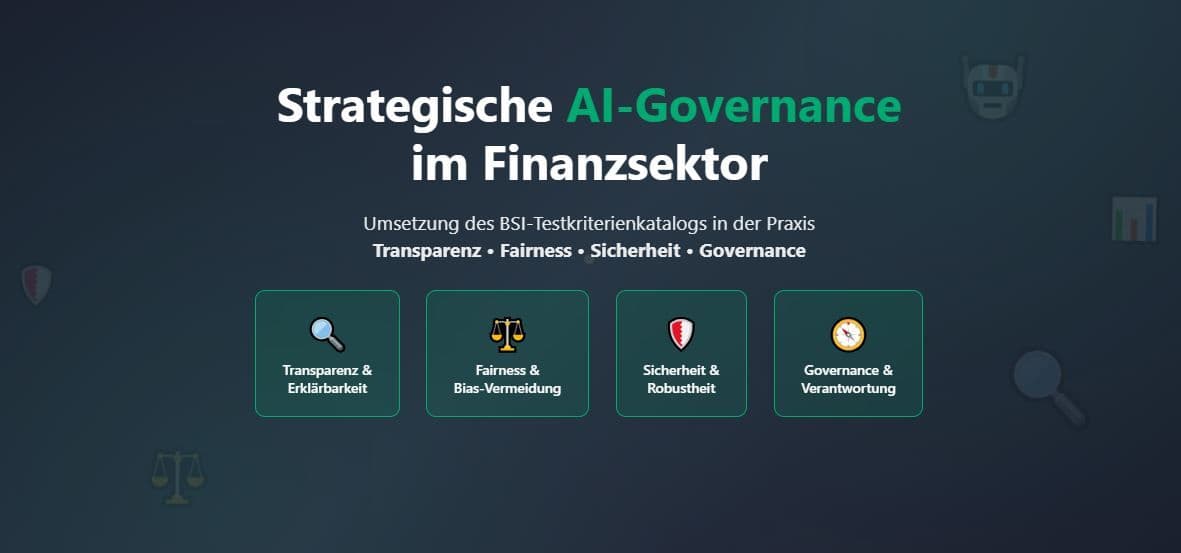 Strategic AI governance in the financial sector: Implementation of the BSI test criteria catalog in practice